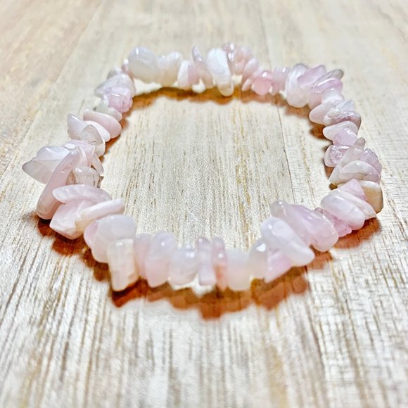 Pink Heart Chakra Bracelet Natural Stone Anxiety - Picture 2 of 4